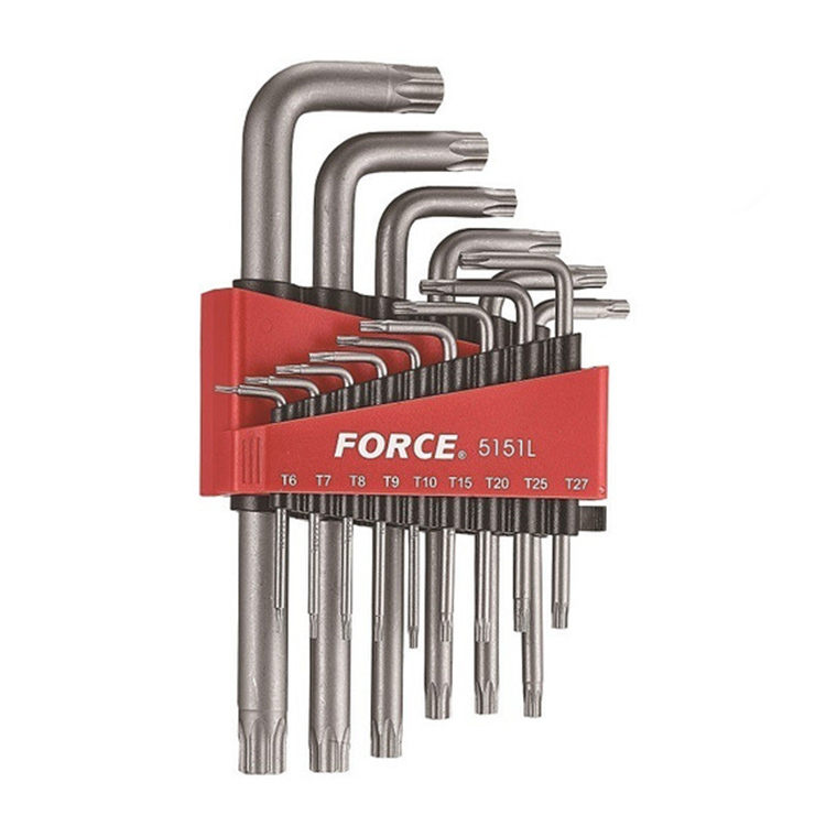 JUEGO LLAVES TORX LARGAS T10-T50 9P MARCA FORCE